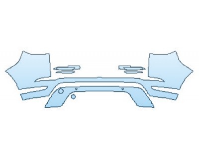 PAINT PROTECTION KIT - 2020 LAND ROVER RANGE ROVER EVOQUE SE FULL REAR BUMPER - INVISIBLEMASK - 3M PAINT PROTECTION