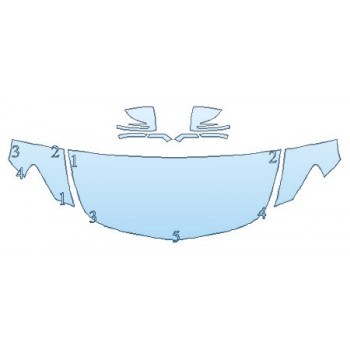 PAINT PROTECTION KIT - 2020 MERCEDES AMG GT COUPE BASE HOOD (24 INCH) FENDERS MIRRORS) - INVISIBLEMASK - 3M PAINT PROTECTION