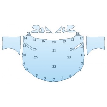 PAINT PROTECTION KIT - 2020 TOYOTA SUPRA LAUNCH EDITION HOOD (60 INCH) FENDERS MIRRORS) - INVISIBLEMASK - 3M PAINT PROTECTION