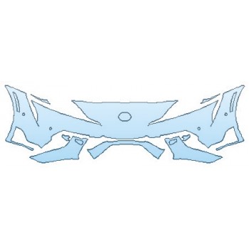 PAINT PROTECTION KIT - 2020 TOYOTA SUPRA PREMIUM BUMPER (WRAPPED EDGES) - INVISIBLEMASK - 3M PAINT PROTECTION