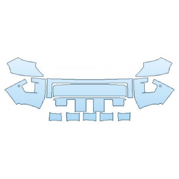 PAINT PROTECTION KIT - 2020 TOYOTA TUNDRA SR5 TRD SPORT BUMPER WITH SENSORS - INVISIBLEMASK - 3M PAINT PROTECTION