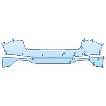 PAINT PROTECTION KIT - 2020 AUDI Q3 S-LINE FULL REAR BUMPER - PRECUT PPF CLEAR BRA WRAP