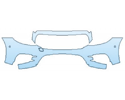 PAINT PROTECTION KIT - 2020 MERCEDES E-CLASS SEDAN E350 BASE BUMPER (WRAPPED EDGES) - PRECUT PPF CLEAR BRA WRAP