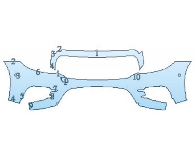 PAINT PROTECTION KIT - 2020 MERCEDES E-CLASS SEDAN E350 BASE BUMPER WITH SENSORS - PRECUT PPF CLEAR BRA WRAP