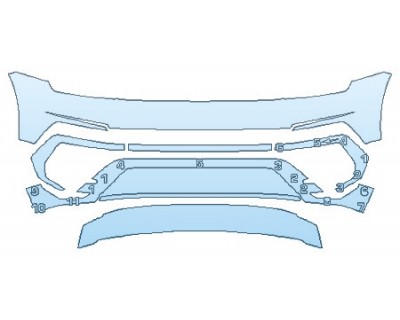 PAINT PROTECTION KIT - 2020 VOLKSWAGEN ATLAS R-LINE BUMPER - PRECUT PPF CLEAR BRA WRAP