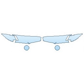 PAINT PROTECTION KIT - 2020 HONDA CIVIC HATCHBACK EX-L HEADLIGHTS FOG LIGHTS (OPTION 1) - PRECUT PPF CLEAR BRA WRAP