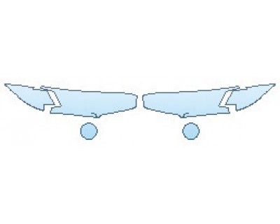 PAINT PROTECTION KIT - 2020 HONDA CIVIC HATCHBACK EX-L HEADLIGHTS FOG LIGHTS (OPTION 1) - PRECUT PPF CLEAR BRA WRAP