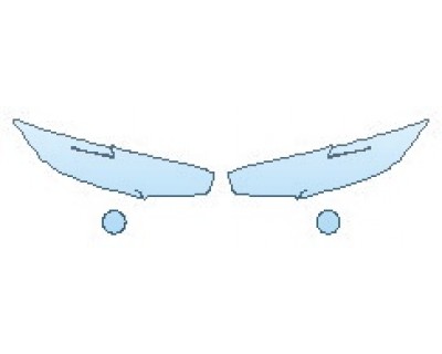 PAINT PROTECTION KIT - 2020 HONDA CIVIC HATCHBACK EX-L HEADLIGHTS FOG LIGHTS (OPTION 2) - PRECUT PPF CLEAR BRA WRAP