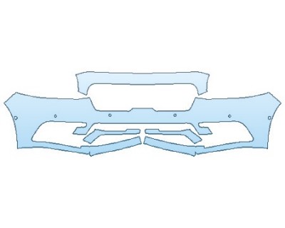 PAINT PROTECTION KIT - 2020 LINCOLN CONTINENTAL BLACK LABEL BUMPER WITH SENSORS - PRECUT PPF CLEAR BRA WRAP