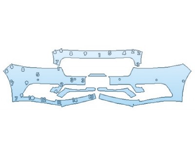 PAINT PROTECTION KIT - 2020 LINCOLN CONTINENTAL BLACK LABEL BUMPER WITH SENSORS (PLATE CUTOUT) - PRECUT PPF CLEAR BRA WRAP
