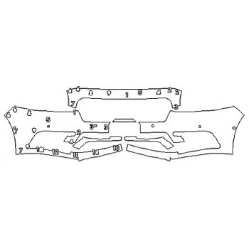 2020 LINCOLN CONTINENTAL STANDARD Bumper With Sensors (Plate Cutout)