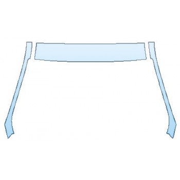 PAINT PROTECTION KIT - 2020 LINCOLN CONTINENTAL STANDARD ROOF (GLASS TOP) A-PILLARS - PRECUT PPF CLEAR BRA WRAP