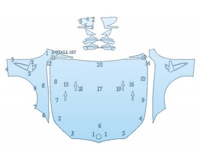 PAINT PROTECTION KIT - 2020 BMW 8 SERIES M8 M-COMPITION CONVERTIBLE FULL HOOD FENDERS MIRRORS - PRECUT PPF CLEAR BRA WRAP