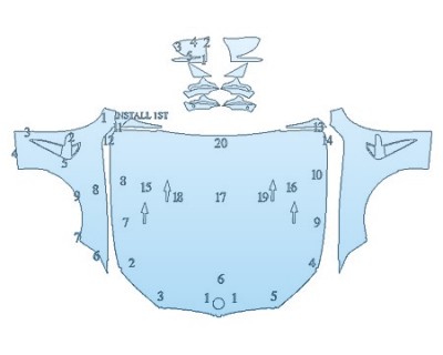 PAINT PROTECTION KIT - 2020 BMW 8 SERIES M8 M-COMPITION COUPE FULL HOOD FENDERS MIRRORS - PRECUT PPF CLEAR BRA WRAP