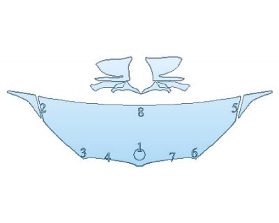 PAINT PROTECTION KIT - 2020 BMW 8 SERIES M8 M-COMPITION COUPE HOOD (24 INCH) FENDERS MIRRORS - PRECUT PPF CLEAR BRA WRAP