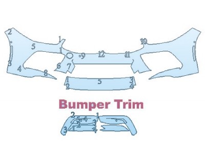 PAINT PROTECTION KIT - 2020 BMW 8 SERIES M8 M-COMPITION COUPE BUMPER - PRECUT PPF CLEAR BRA WRAP
