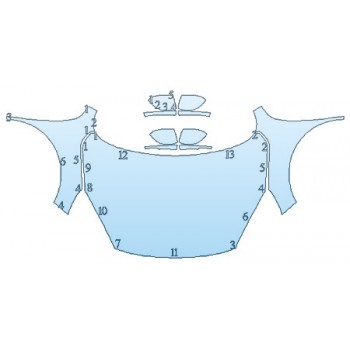 PAINT PROTECTION KIT - 2020 FORD ESCAPE S FULL HOOD FENDERS MIRRORS - PRECUT PPF CLEAR BRA WRAP