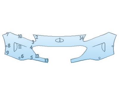 PAINT PROTECTION KIT - 2020 FORD ESCAPE SE BUMPER WITH SENSORS (LICENSE PLATE) - PRECUT PPF CLEAR BRA WRAP