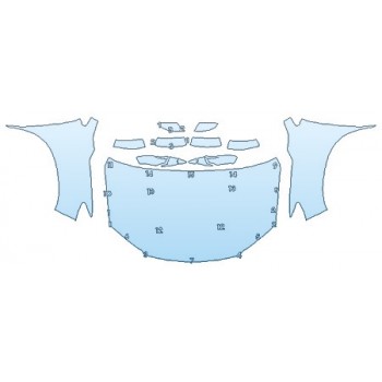 PAINT PROTECTION KIT - 2019 HONDA PILOT BLACK EDITION FULL HOOD FENDERS MIRRORS - PRECUT PPF CLEAR BRA WRAP