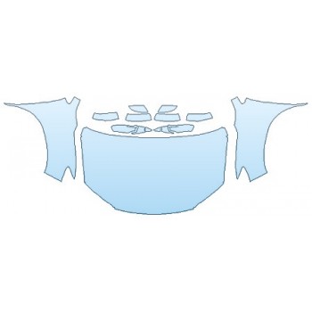 PAINT PROTECTION KIT - 2019 HONDA PILOT BLACK EDITION FULL HOOD (WRAPPED EDGES) FENDERS MIRRORS - PRECUT PPF CLEAR BRA WRAP