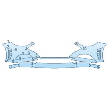 PAINT PROTECTION KIT - 2020 HYUNDAI SONATA SEL BUMPER - PRECUT PPF CLEAR BRA WRAP
