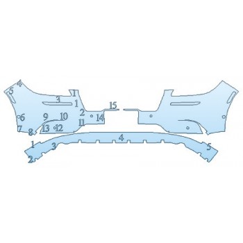 PAINT PROTECTION KIT - 2020 LINCOLN CORSAIR RESERVE BUMPER (SPLIT) - PRECUT PPF CLEAR BRA WRAP