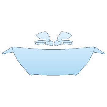 PAINT PROTECTION KIT - 2020 LINCOLN CORSAIR STANDARD HOOD (24 INCH WRAPPED EDGES) FENDERS MIRRORS - PRECUT PPF CLEAR BRA WRAP