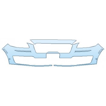 PAINT PROTECTION KIT - 2020 LINCOLN NAUTILUS BLACK LABEL BUMPER WITH LICENSE PLATE CUTOUT (1 PIECE) - PRECUT PPF CLEAR BRA WRAP