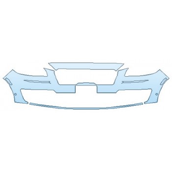 PAINT PROTECTION KIT - 2020 LINCOLN NAUTILUS BLACK LABEL BUMPER WITH LICENSE PLATE CUTOUT (2 PIECE) - PRECUT PPF CLEAR BRA WRAP