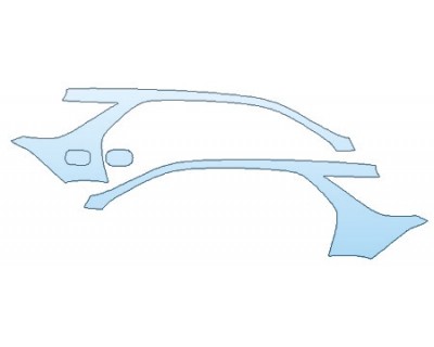 PAINT PROTECTION KIT - 2020 MERCEDES GLE-CLASS SUV GLE350 FULL REAR QUARTERS (WRAPPED EDGES) - PRECUT PPF CLEAR BRA WRAP