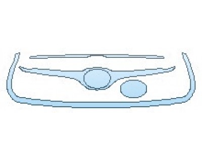 PAINT PROTECTION KIT - 2020 TOYOTA HIGHLANDER PLATINUM GRILLE - PRECUT PPF CLEAR BRA WRAP