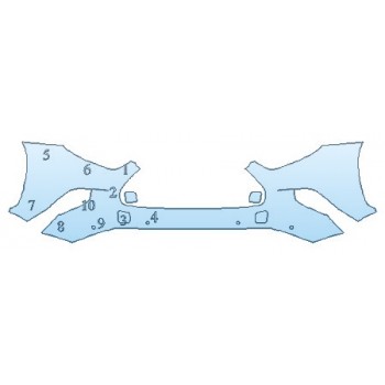 PAINT PROTECTION KIT - 2020 TOYOTA HIGHLANDER XLE BUMPER WIRH SENSORS - PRECUT PPF CLEAR BRA WRAP