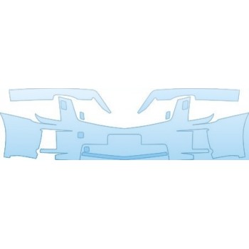 PAINT PROTECTION KIT - 2007 CADILLAC SRX SPORT BUMPER WITH WASHERS AND PLATE CUT OUT(SPORT) KIT - PRECUT PPF CLEAR BRA WRAP