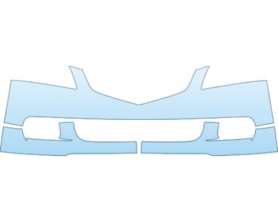 PAINT PROTECTION KIT - 2004 ACURA TSX AERO PACKAGE SHORT BUMPER WITH AIR DAM (LESS COVERAGE) - PRECUT PPF CLEAR BRA WRAP