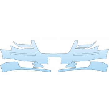 PAINT PROTECTION KIT - 2008 CHRYSLER TOWN &AMP; COUNTRY LIMITED BUMPER WITH PLATE CUT OUT(LIMITED) KIT - PRECUT PPF CLEAR BRA WRAP
