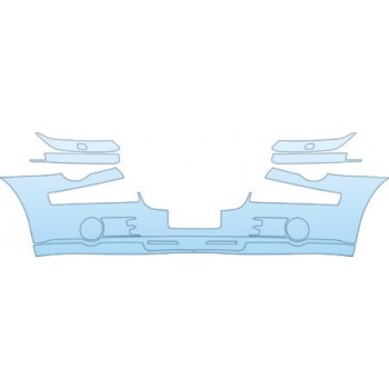 PAINT PROTECTION KIT - 2009 CHRYSLER 300 SRT-8 SRT8 BUMPER WITH PLATE CUT OUT KIT - PRECUT PPF CLEAR BRA WRAP