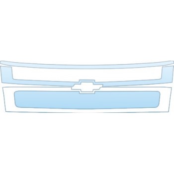 PAINT PROTECTION KIT - 2010 CHEVROLET SILVERADO 3500HD LTZ GRILLE KIT - PRECUT PPF CLEAR BRA WRAP