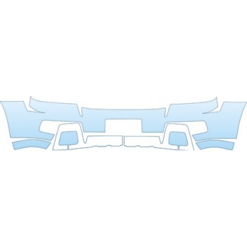 PAINT PROTECTION KIT - 2007 CHEVROLET TRAILBLAZER BASE BUMPER (PLATE CUT OUT) KIT - PRECUT PPF CLEAR BRA WRAP