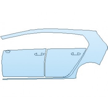 PAINT PROTECTION KIT - 2023 VOLKSWAGEN GOLF GTI HATCHBACK REAR QUARTER PANEL WITH DOORS LEFT SIDE - PRECUT PPF CLEAR BRA WRAP