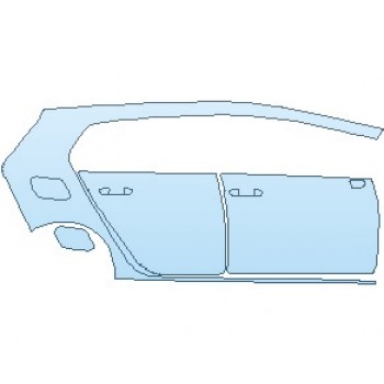 PAINT PROTECTION KIT - 2024 VOLKSWAGEN GOLF GTI HATCHBACK REAR QUARTER PANEL WITH DOORS RIGHT SIDE - PRECUT PPF CLEAR BRA WRAP