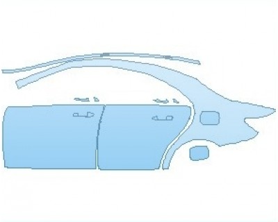 PAINT PROTECTION KIT - 2019 MERCEDES CLA CLASS 250 NIGHT PACKAGE REAR QUARTER PANEL & DOORS LEFT SIDE - PRECUT PPF CLEAR BRA WRAP