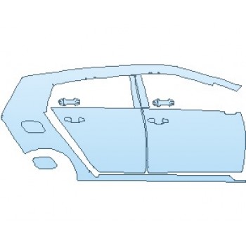 Precut PPF Kit – Clear Bra Paint Protection Film PAINT PROTECTION KIT - 2021 VOLKSWAGEN GOLF R HATCHBACK REAR QUARTER PANEL DOORS AND B PILLARS STOPS ABOVE TEXTURED PAINT RIGHT - PRECUT PPF CLEAR BRA WRAP