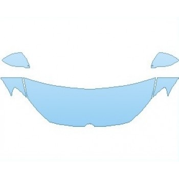 PAINT PROTECTION KIT - 2021 VOLKSWAGEN GOLF R HATCHBACK HOOD (WRAPPED EDGES) - PRECUT PPF CLEAR BRA WRAP