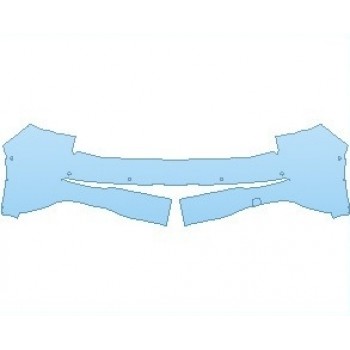 PAINT PROTECTION KIT - 2024 VOLKSWAGEN GOLF R HATCHBACK REAR BUMPER WITH SENSORS - PRECUT PPF CLEAR BRA WRAP