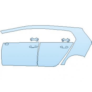 PAINT PROTECTION KIT - 2025 VOLKSWAGEN GOLF R HATCHBACK REAR QUARTER PANEL & DOORS LEFT - PRECUT PPF CLEAR BRA WRAP