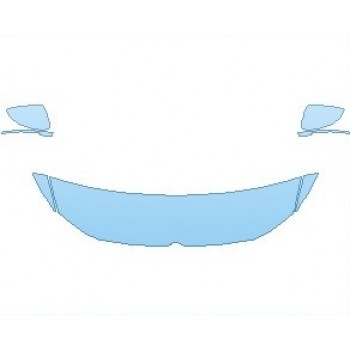 PAINT PROTECTION KIT - 2025 VOLKSWAGEN GOLF R HATCHBACK HOOD 18 INCH (WRAPPED EDGES) - PRECUT PPF CLEAR BRA WRAP