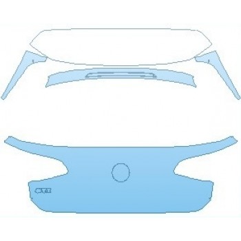 PAINT PROTECTION KIT - 2021 VOLKSWAGEN GOLF GTI SE REAR HATCH WITH GTI EMBLEM - PRECUT PPF CLEAR BRA WRAP