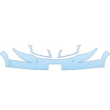PAINT PROTECTION KIT - 2009 CHEVROLET HHR SS UPPER BUMPER WITH PLATE CUT OUT KIT - PRECUT PPF CLEAR BRA WRAP