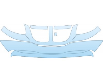 PAINT PROTECTION KIT - 2004 DODGE GRAND CARAVAN BASE MODEL GRILLE AND BUMPER KIT - PRECUT PPF CLEAR BRA WRAP