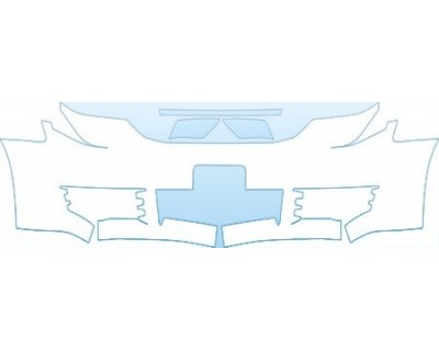 PAINT PROTECTION KIT - 2009 DODGE GRAND CARAVAN SXT BUMPER WITH PLATE CUT OUT KIT - PRECUT PPF CLEAR BRA WRAP